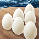 立起來的水煮蛋